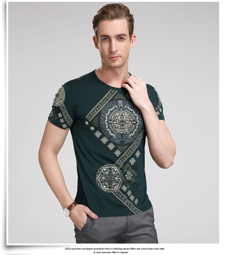 short sleeve round collar printing summer T-shirt for youths - TiaNex