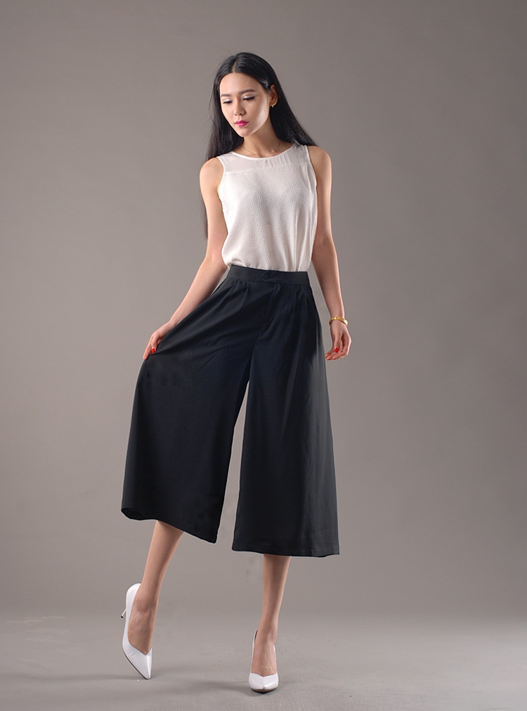 casual loose ultra wide leg women pant trousers - TiaNex