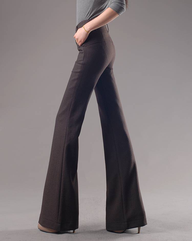 winter fashion woman office formal woolen pant,flare pant - TiaNex