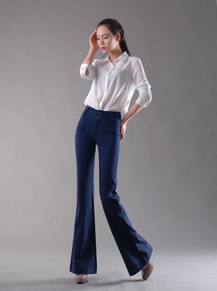 autumn women fashion sanding fabric flare bell bottom pant,women ...