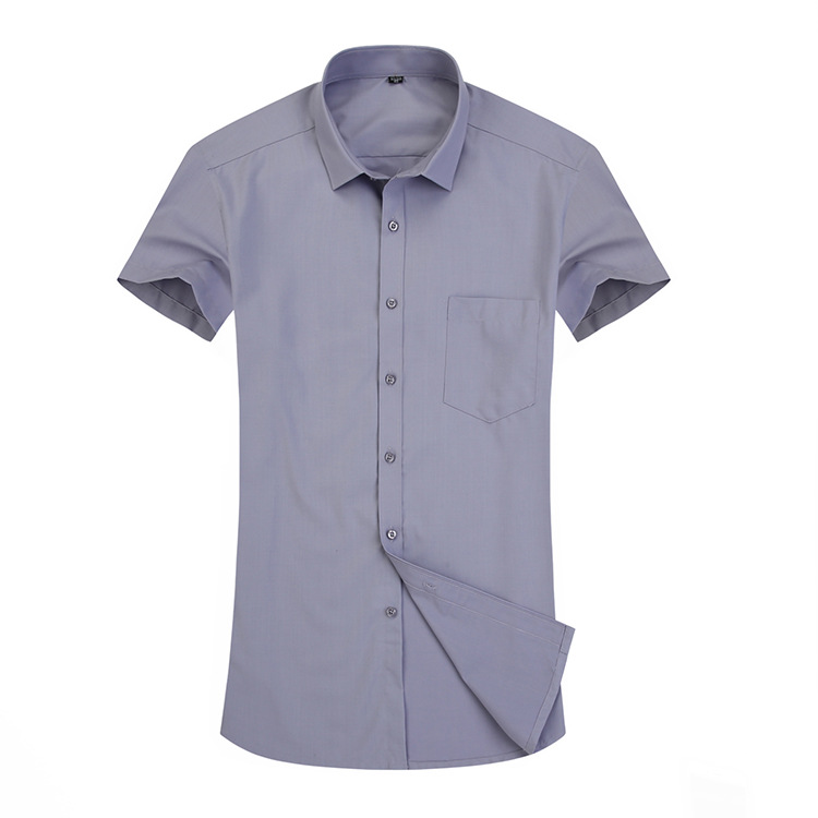 summer gray color short sleeve men shirts - TiaNex