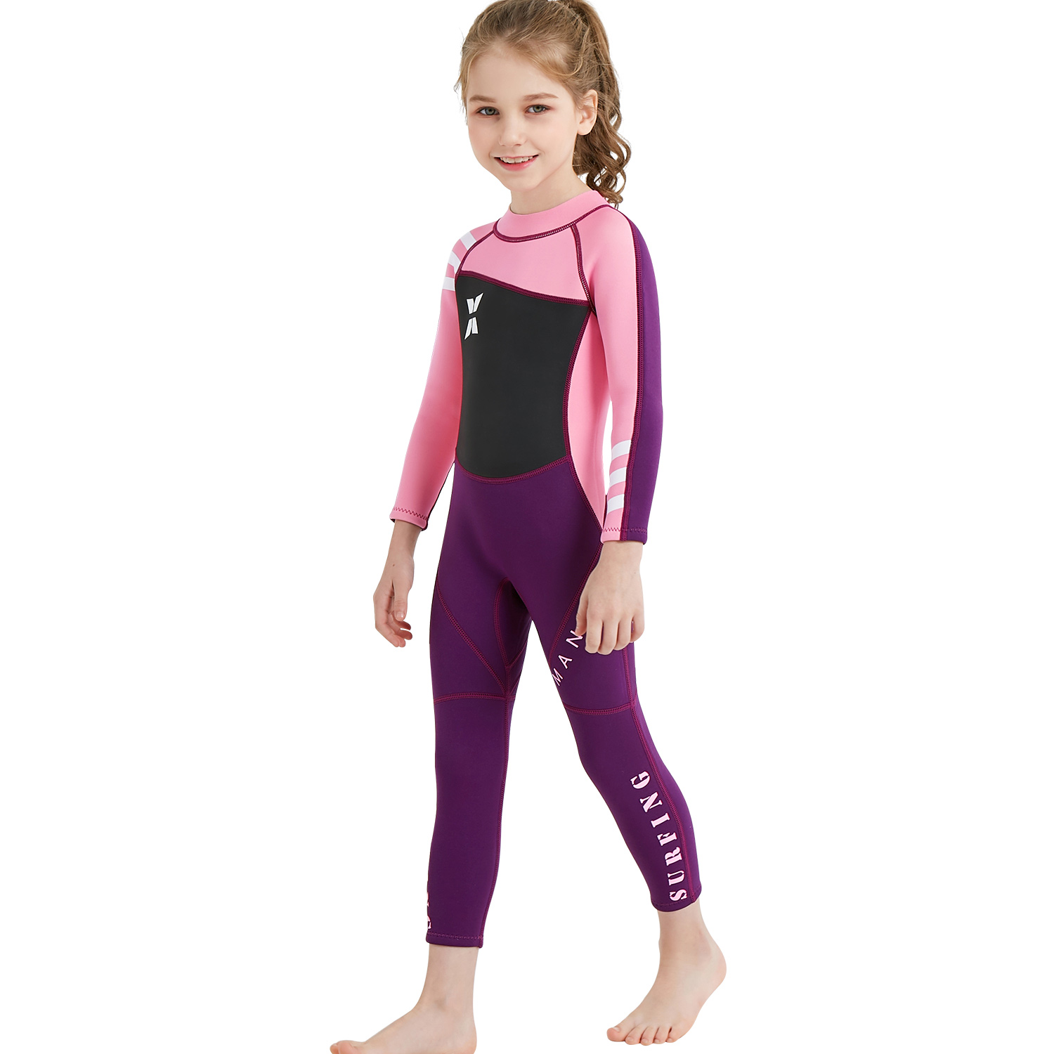 long sleeve anti UV slim fit children boy wetsuit swimming suit Factory ...