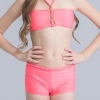 fashion wrapped chest teen girl  swimwear two piece set