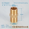 high quality copper home water pipes coupling Color 3/4 inch,50mm,75g full thread coupling