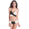 fashion eye-catching patchwork sexy women bikini swimwear Color black-white