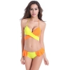 fashion eye-catching patchwork sexy women bikini swimwear Color orange-yellow