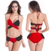 fashion cross patchwork lady bikini swimwear