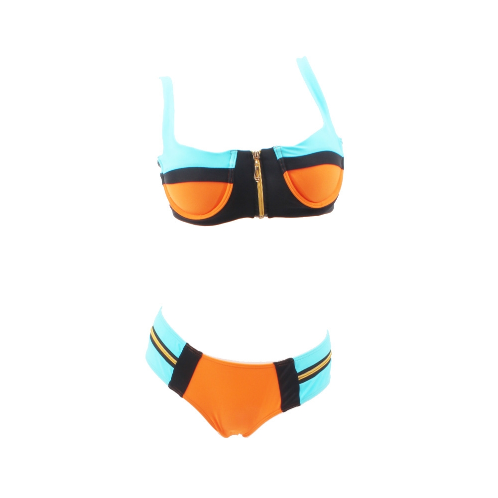 Icker Sea Zipper Back PAS Slip Bikini Swimwear Mango COB-13-16