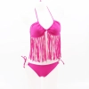 fashion design tassel bikini swimear Color rose