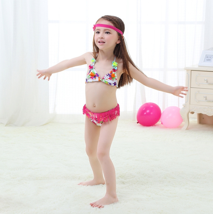 nice tassel girl bikini separated swimsuits