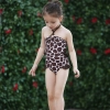 cute giraffe hoodied girl bikini one piece swimwear