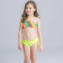 wave colorful water game girl swimwear bikini