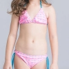 cute dot halter girl swimwear
