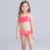 watermelon color girl swimwear two-piece set