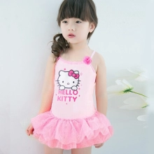 lovely hello kitty little girl bikini one piece swimwear