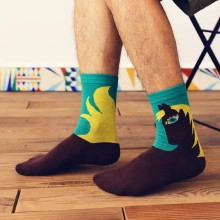 2015 spring horse print cotton men's socks women sock