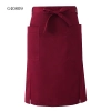 split mid length apron waiter chef apron chef apron Color wine apron