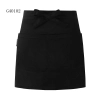 high quality short design apron for chef waiter Color black apron