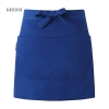 high quality short design apron for chef waiter Color sapphire apron