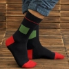 block conjoin grid of jacquard cotton man sock