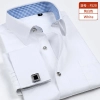 hot sale slim stripes print men shirt office uniform Color color 6