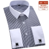 hot sale slim stripes print men shirt office uniform Color color 10
