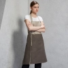 fashion long halter patchwork restaurant coffee shop staff apron