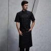 Germany fashion restaurant coffee shop staff apron Color split black apron