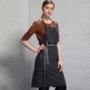 fashion cotton household mom cooking apron Color dark grey halter apron