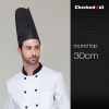 black round top paper disposable kitchen chef hat wholesale Color 30 cm round top