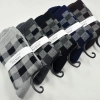 formal design thicken pile cotton block pattern socks for men