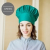 unisex design fashion mushroom chef hat Color blackish green