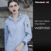 fashion stripes waiter shirt jacket short sleeve and long sleeve design