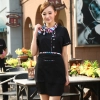 fashion scarf collar woman waitress shirt uniform