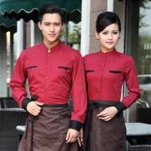coffee shop long sleeve waiter shirt jacket uniform