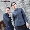 Europe fashion uniforms long sleeve wait staff dealer uniform shirt