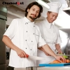 hot sale classic reefer collar unisex chef coat  short sleeve