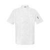 hot sale classic reefer collar chef coat  short sleeve chef jacket Color unisex white coat