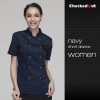 long sleeve solid color chef uniform both for women or men