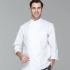 simple classic fashion design double breasted chef coat for restaurant Color men chef coat white