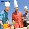 unisex contrast color chef workswear coat uniform Dessert shop