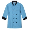 unisex contrast color chef workswear coat uniform Dessert shop Color light blue chef coat