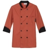 unisex contrast color chef workswear coat uniform Dessert shop Color orange chef coat
