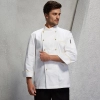 hot sale good quality black chef coat jacket Color unisex white(golden hem) coat