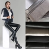 winter fashion fleece lining Artificial leather pant jeans  legging