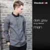 fashion grey contrast collar  restaurant dealer shirt  uniform