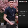 autumn design hotel waiter wear work uniforms Color short sleeve waiter