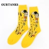 fashion famous painting art printing socks cotton socks men socks women socks