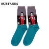 fashion famous painting art printing socks cotton socks men socks women socks