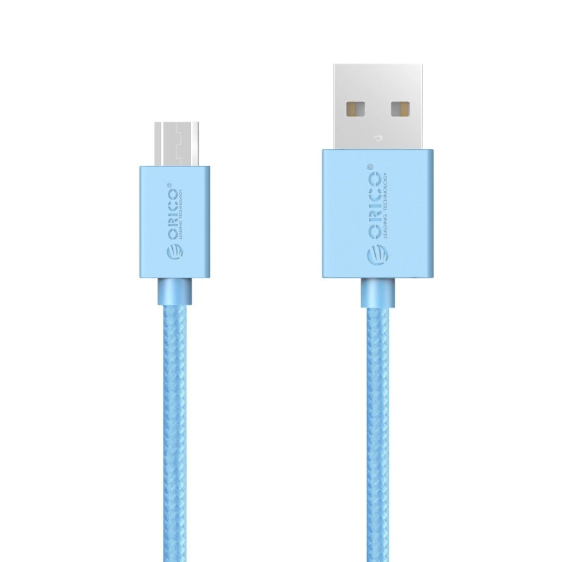 USB2.0 Max Power Micro B 3.3 Ft Round USB Cable-BK (ADC-10)